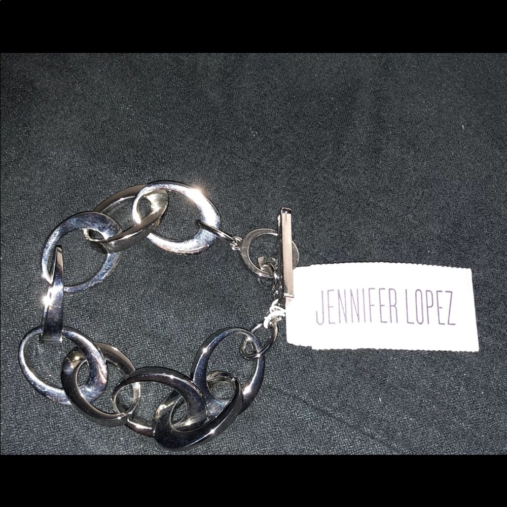 Jennifer Lopez Silver Link Chain Bracelet